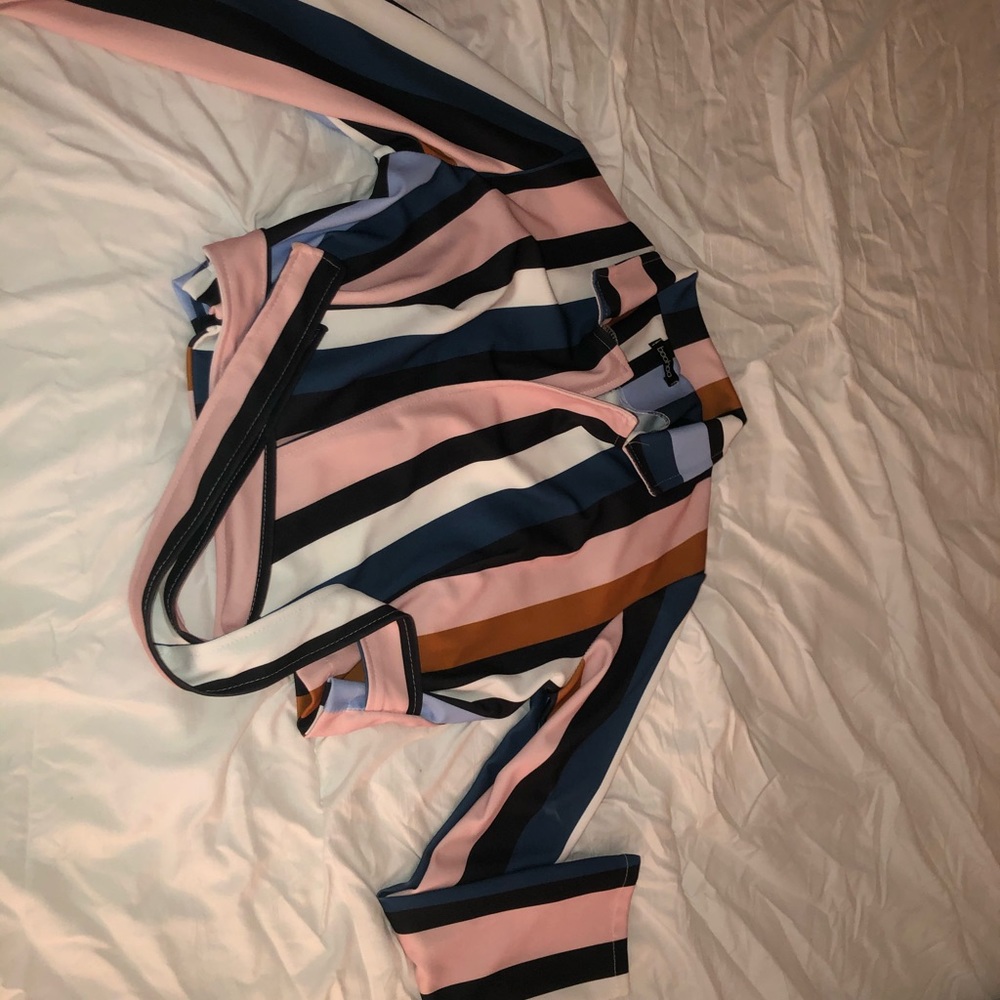 Light Multicolor Coat Boohoo